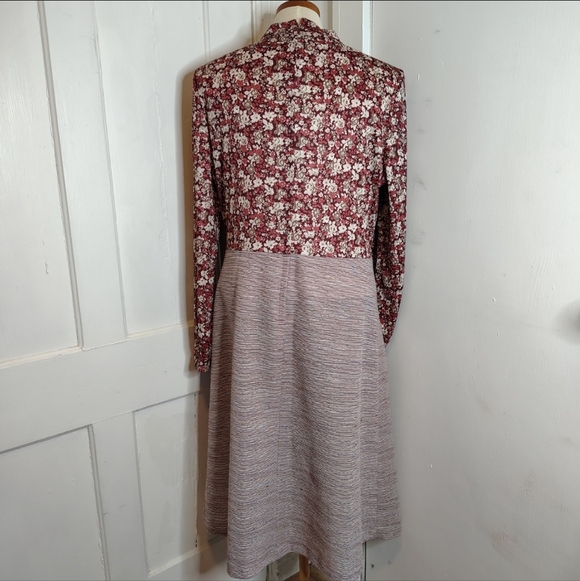 Vintage 1960s Linzi Long Sleeve Fit and Flare Knee Length Dress Women's Size L - Picture 5 of 15